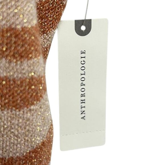 NWT by Anthropologie Cora Metallic Zebra Stripe Tank Top Womens Large - Picture 4 of 6